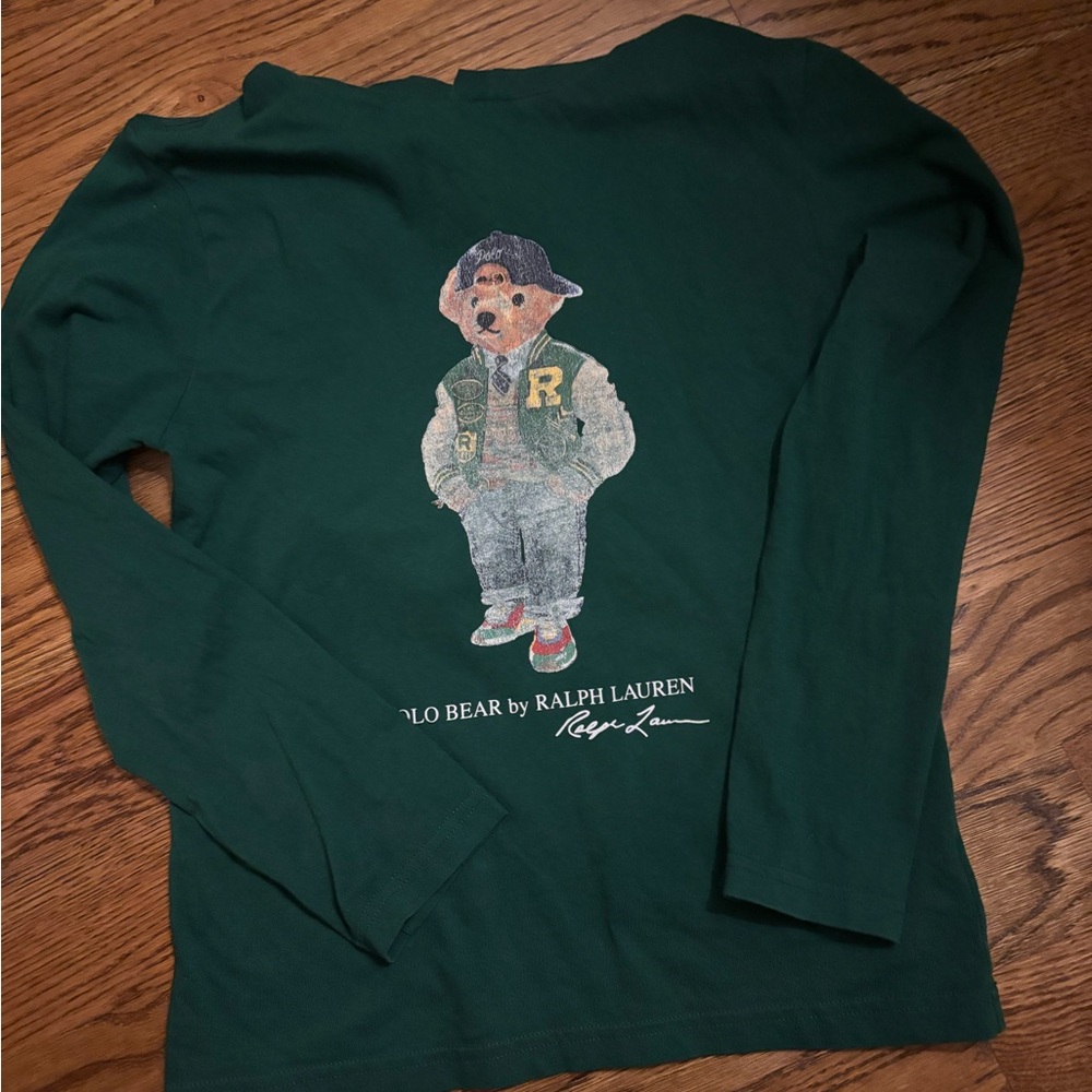 Polo Bear by Ralph Lauren Green Long Sleeve hoodie